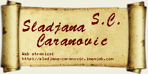 Slađana Caranović vizit kartica